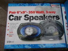 Streetwize Audio - Pair 6" x 9" 350w 3-Way Car Speakers - Unchecked & Boxed.