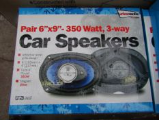 Streetwize Audio - Pair 6" x 9" 350w 3-Way Car Speakers - Unchecked & Boxed.