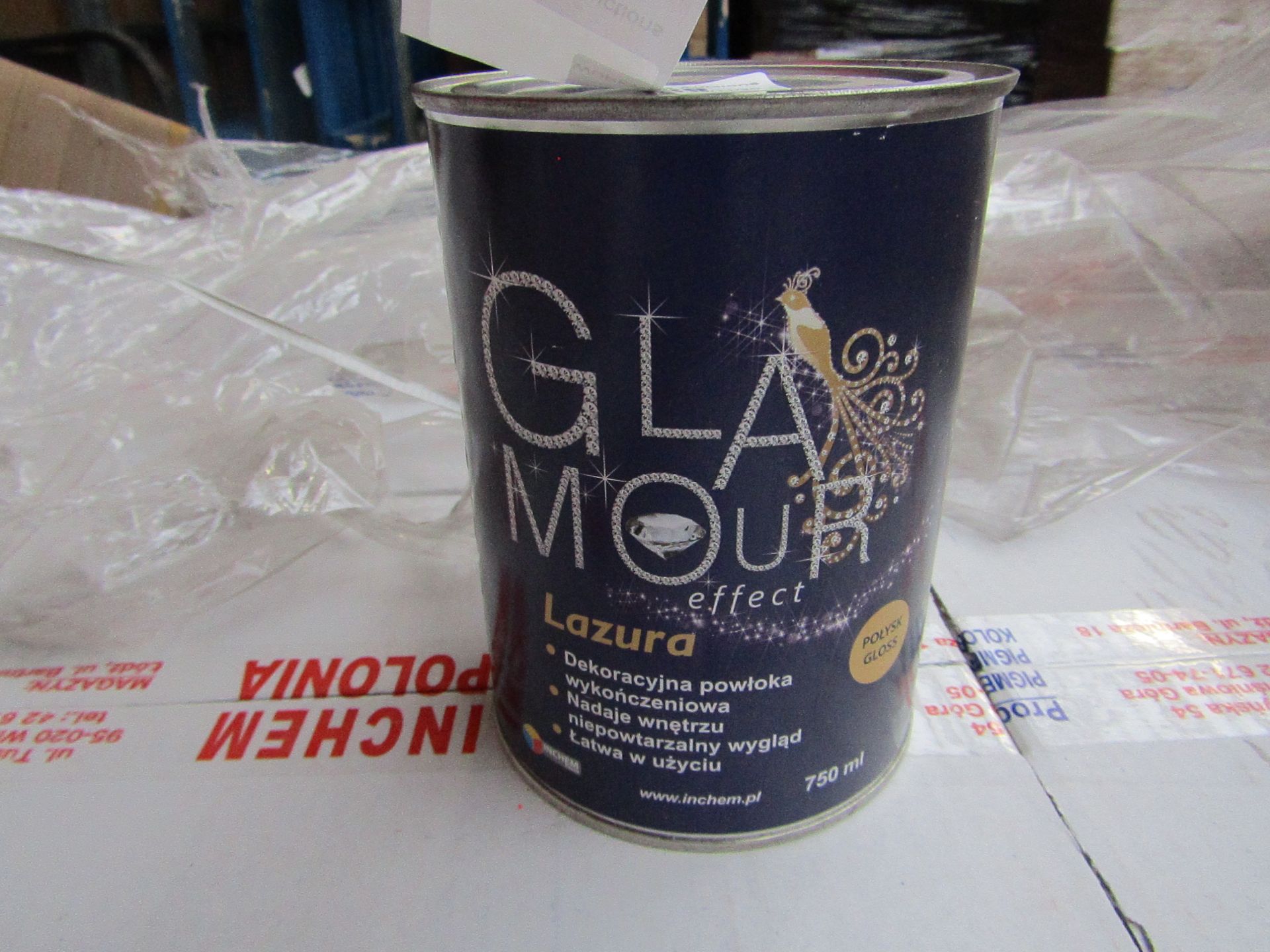 Glamour - Lazura Glossy Glaze - 750ml Each - Box of 6 Units - All Unused.