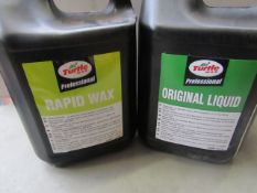 1x Turtle Wax - Rapid Wax - 5 Litres - Sealed. 2x Turtle Wax - Original Liquid - 5 Litres - Sealed.