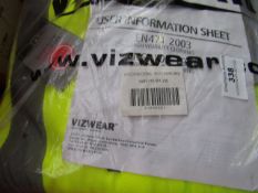 4x Vizwear - Hi-Vis Yellow Polycotton Coverall - Size XL - Packaged.