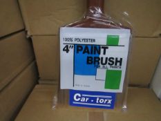 Box 12x Car Torx - 4" Paint Brushes - New & Boxed.