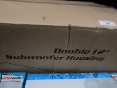 XL Series - Double 12" Subwoofer Box Housng (Bare Unit) - Unchecked & Boxed.