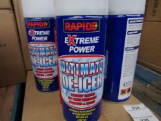 Rapide - Extreme Power Ultimate De-Icer - 400ml (Box of 6 Units) - All Unused & Boxed.