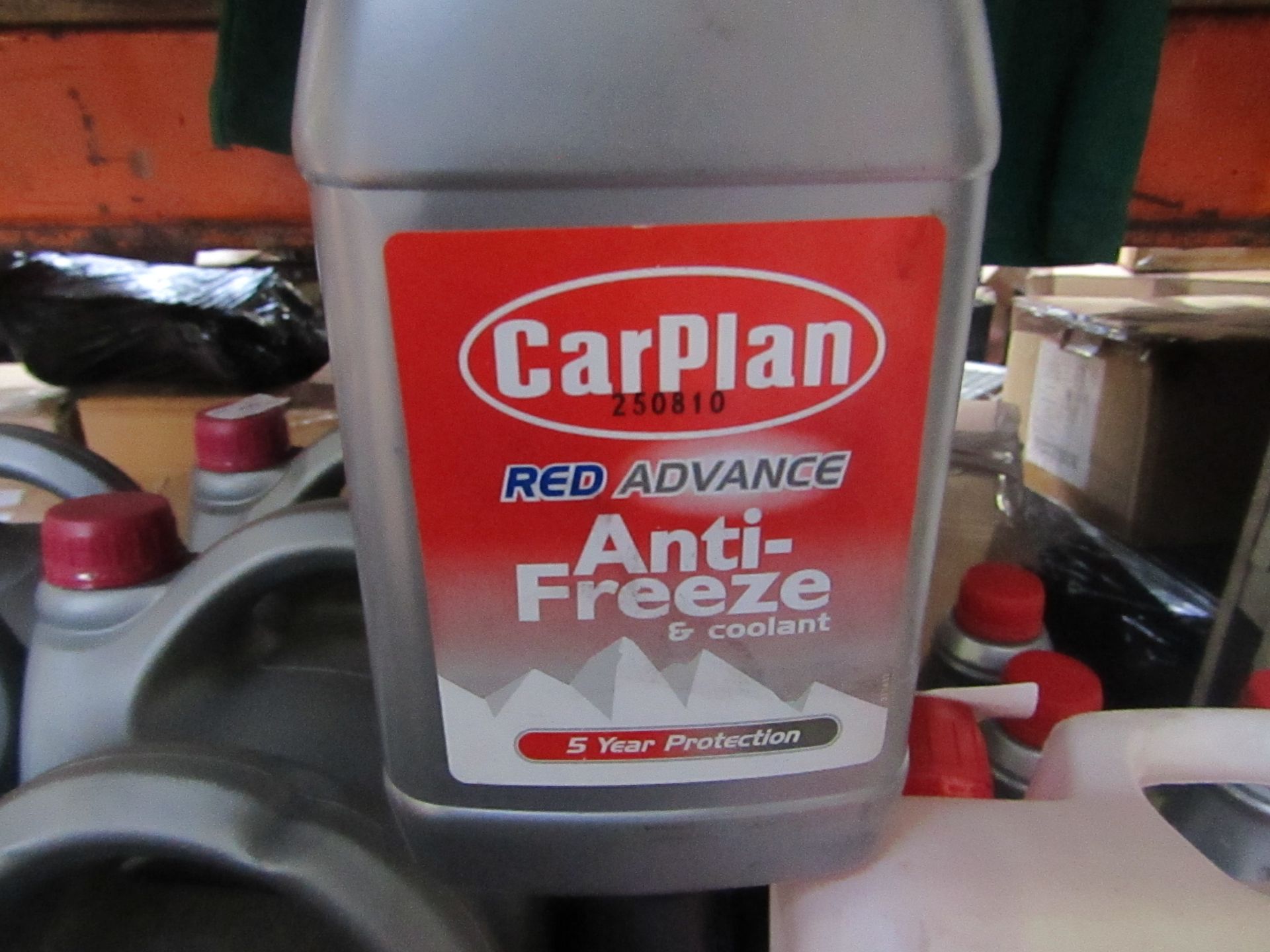 9x CarPlan - Red Advance Anti-Freeze & Coolant (5 Years Extended life) - 1 Litres - Sealed.