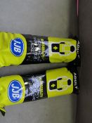 2x JJB - Hi-Vis Yellow Short Sleeve Emergency Jacket (Adult) - New & Packaged.