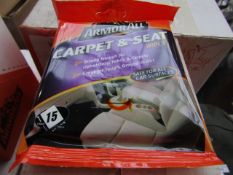 2x Boxes of 6 ArmouAll - Carpet & Seat Wipes (15 Wipes Per Pack) - Unused & Boxed.