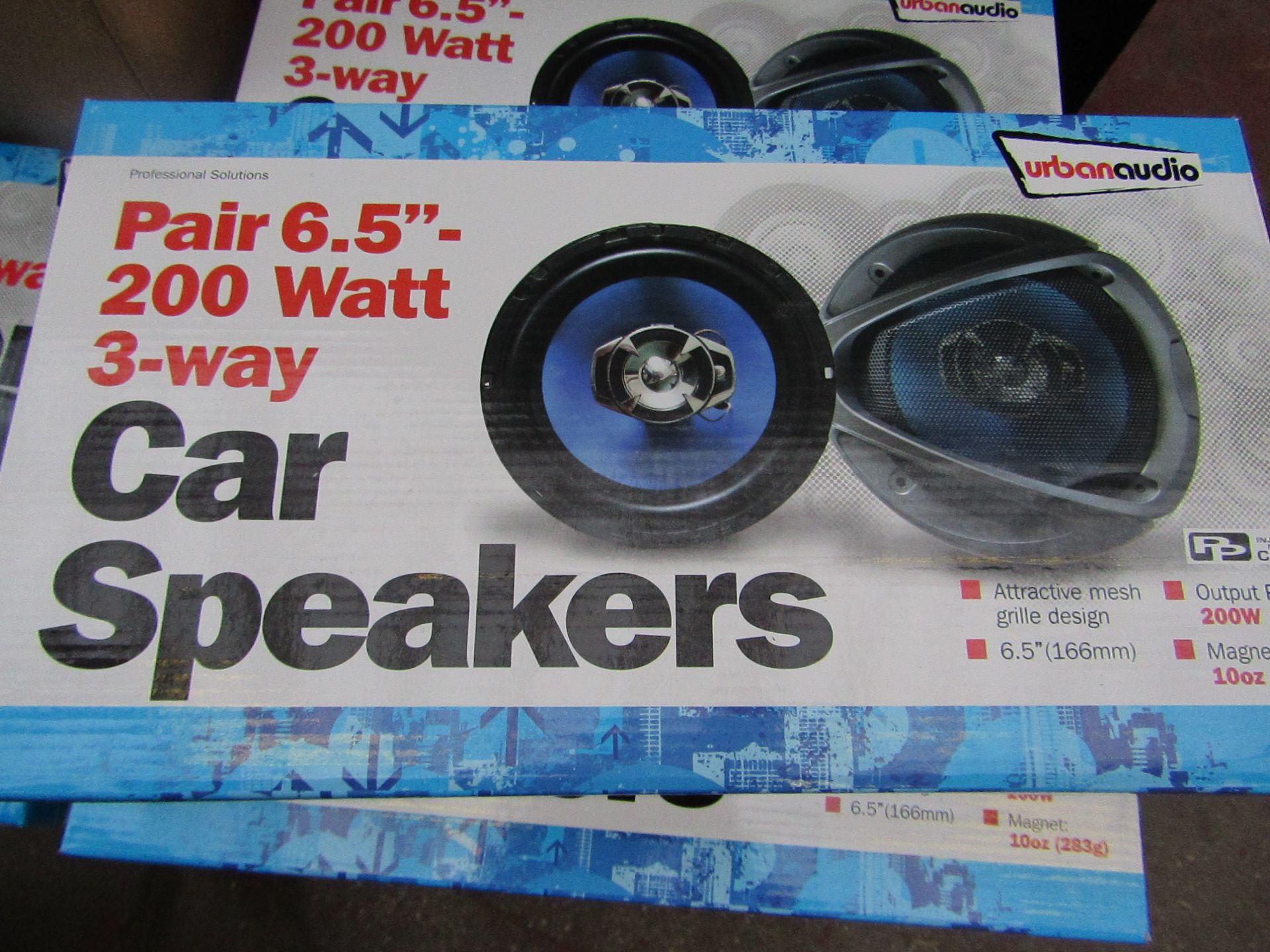 Streetwize Audio - Pair 6.5" 200w 3-Way Car Speakers - Unchecked & Boxed.