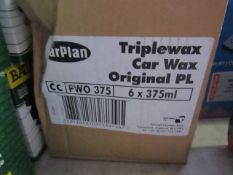 6x CarPlan - Car Wax 375ml - All Unused.