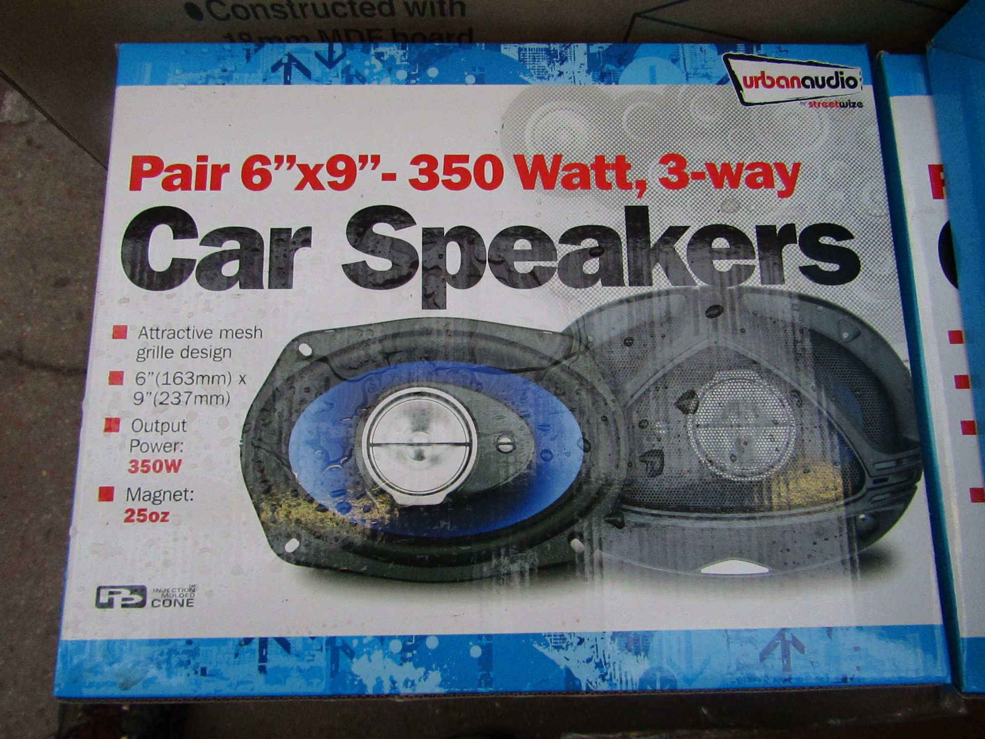 Streetwize Audio - Pair 6" x 9" 350w 3-Way Car Speakers - Unchecked & Boxed.