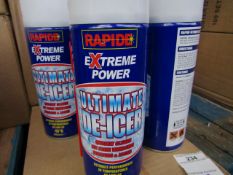 Rapide - Extreme Power Ultimate De-Icer - 400ml (Box of 6 Units) - All Unused & Boxed.