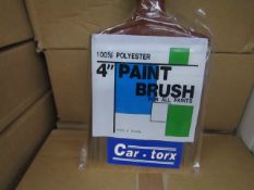 Box 12x Car Torx - 4" Paint Brushes - New & Boxed.