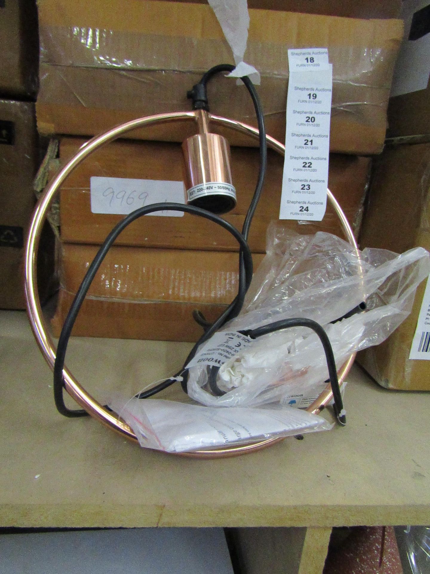 | 1X | SWOON MIDI PENDANT LIGHT IN COPPER | UNCHECKED AND BOXED | RRP £79 |