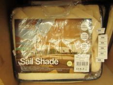 Asab Sail Shade with Ropes. 3.6m Triangle. Unused & Packaged