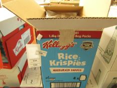 Box of 4x 1.4kg Bags Of Kelloggs - Rice Krispies Multi-Grain Shapes - BBE 06/12/20 - Unused & Boxed.