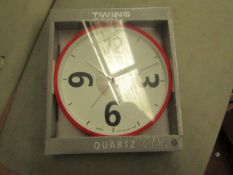 Twins Quartz Clock. New & Packaged