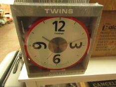 Twins Quartz Clock. New & Packaged