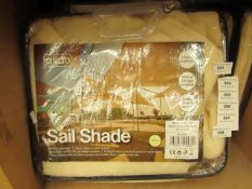 Asab Sail Shade with Ropes. 3.6m Triangle. Unused & Packaged