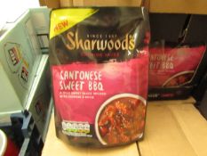 4x 230g Sharwoods Chinese Cantonese Sweet BBQ Sauce Packs. BB 8/20.