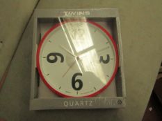 Twins Quartz Clock. New & Packaged