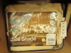 Asab Sail Shade with Ropes. 3.6m Triangle. Unused & Packaged