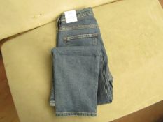 MNG - Slim Cropped/ Mid Waist Jeans - Size 36 - Unused with Tags.