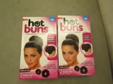 2 x JML Hot Buns Hair Styling Sets for Brown hair. New & boxed. Ideal Stocking Fillers!
