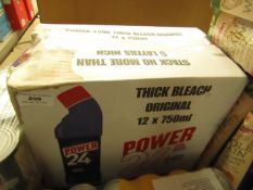 12x Power 24Hr - Thick Bleach 750ml - Unused & Boxed.