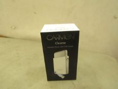 2 x Carmen Chrome Portable Shavers with USB Chargers. New & Boxed