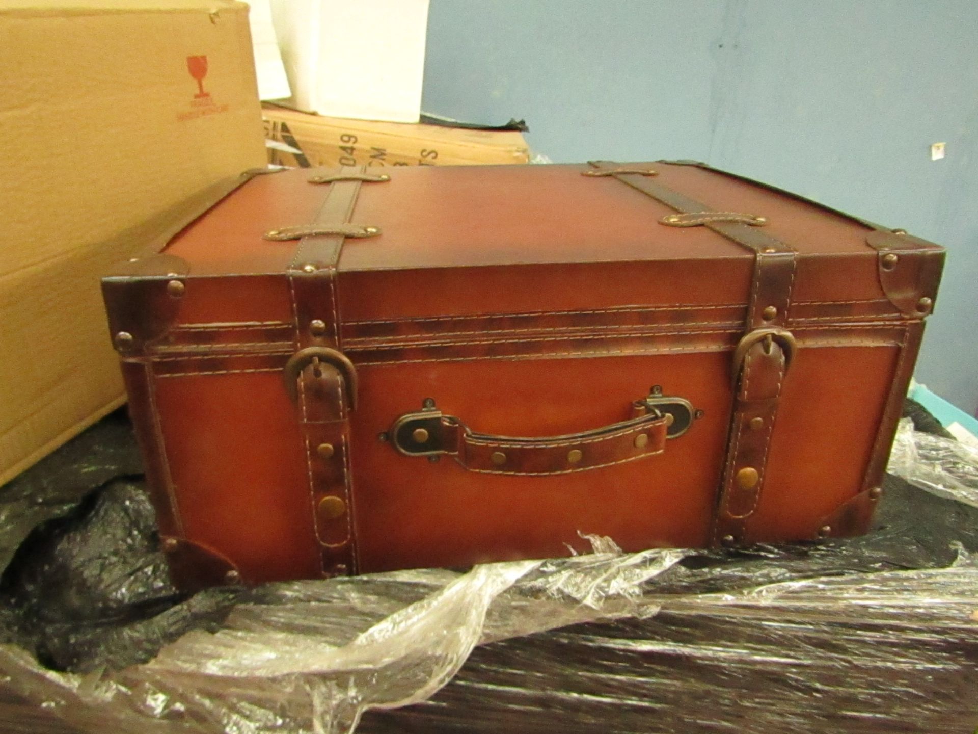 Large Suitcase Style Storage Box. New & boxed