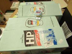 6x Boxes of 70 x 26ml Original HP Brown Sauces. BB 13/8/20