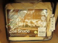 Asab Sail Shade with Ropes. 3.6m Triangle. Unused & Packaged