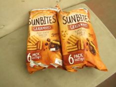 2x Packs of Sunbites - Grainwaves Honey Glazed Barbeque Flavour (6 Packs Per Unit) - BB 07/11/20 -