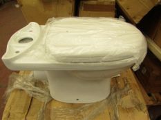 8x Olivia close coupled toilet pan, new and boxed.
