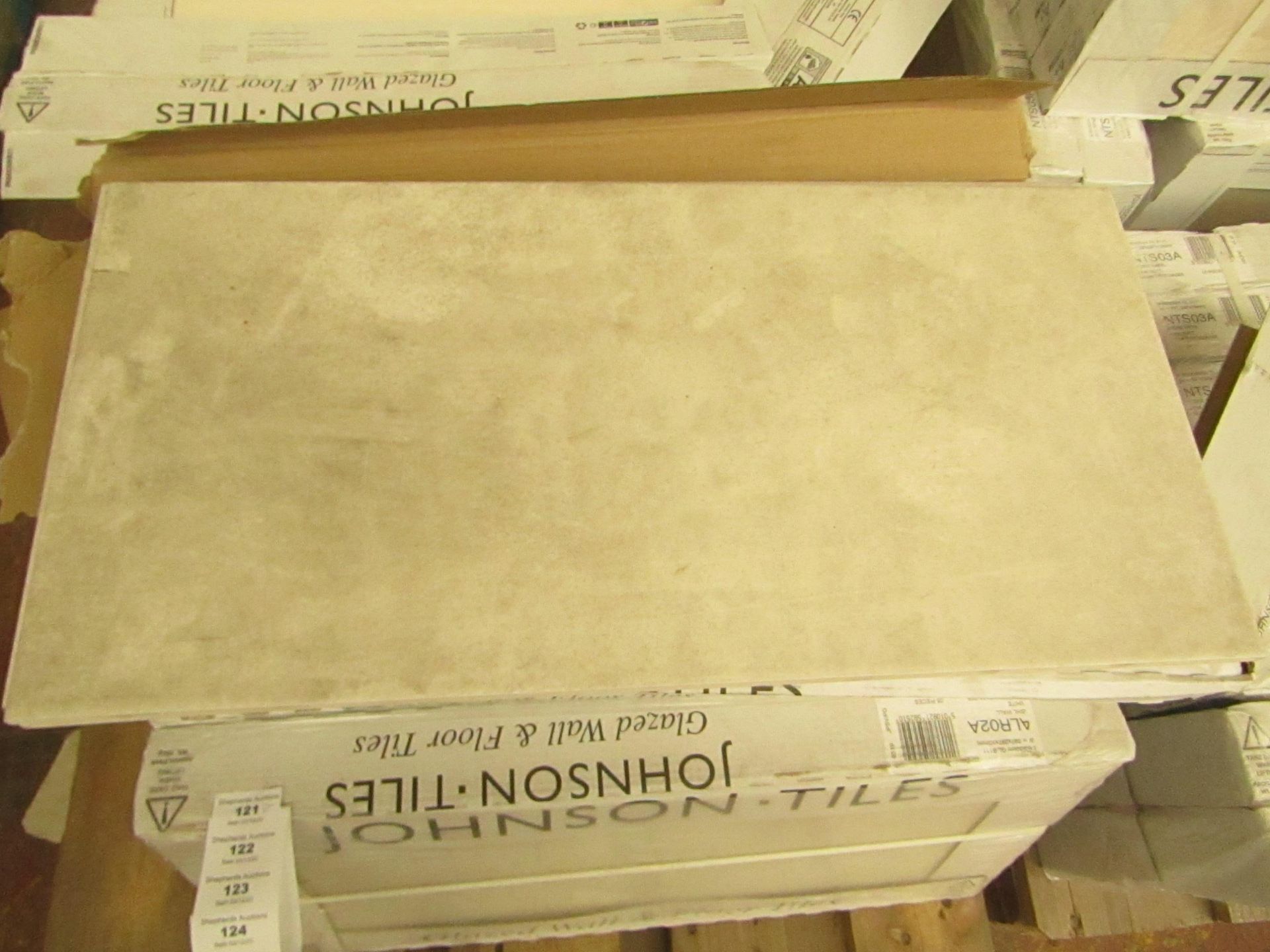 2x Packs of 5 Ashlar Weathered White Textured 300x600 wall and Floor Tiles By Johnsons, New, the RRP