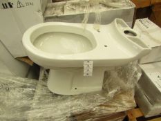 Victoria Plumb PAN1060 toilet pan, new and in water damaged box.