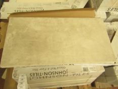 2x Packs of 5 Ashlar Weathered White Textured 300x600 wall and Floor Tiles By Johnsons, New, the RRP