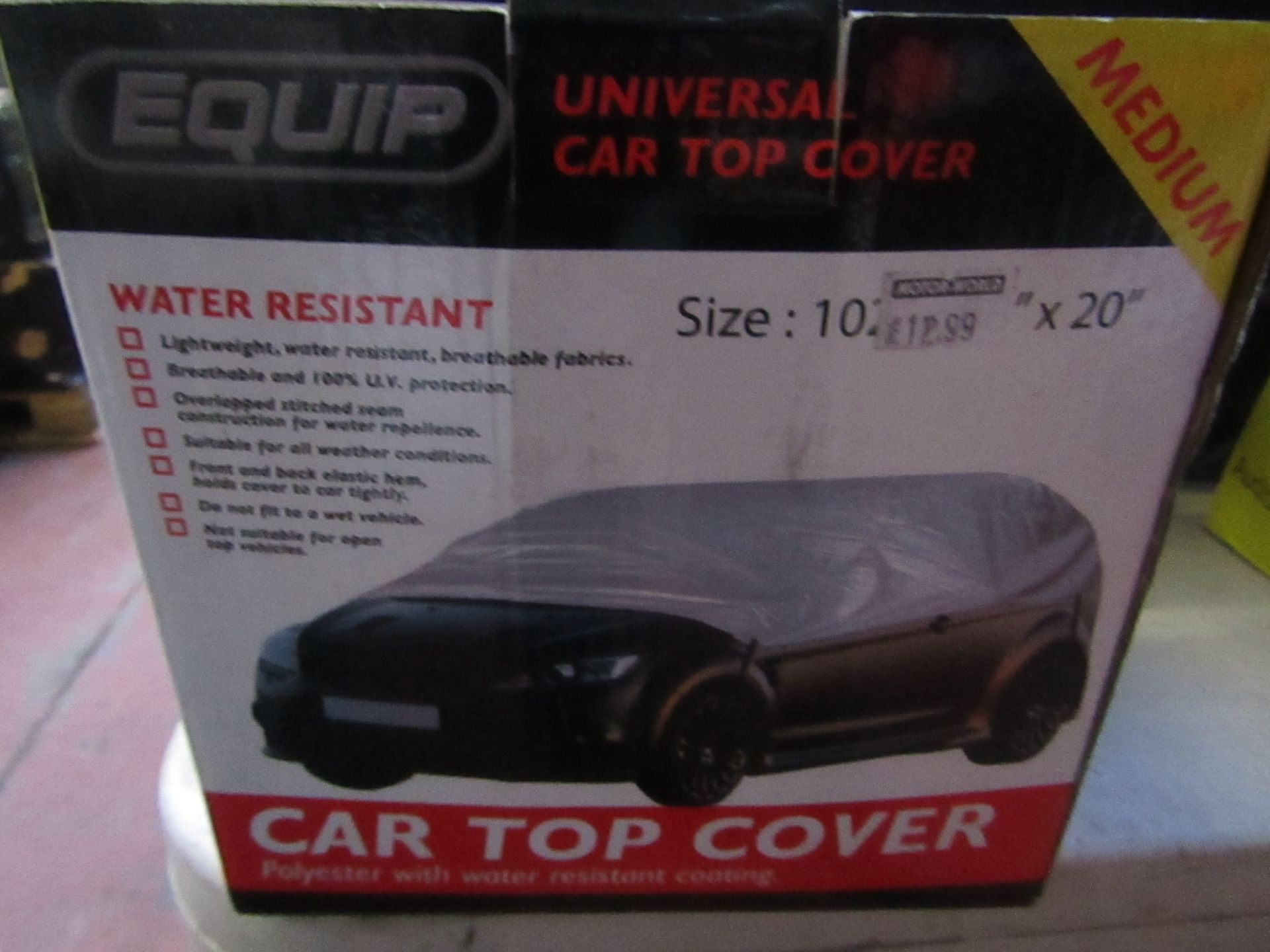 Equip - Universal Car Top Cover 102x58x20" - Unchecked & Boxed.
