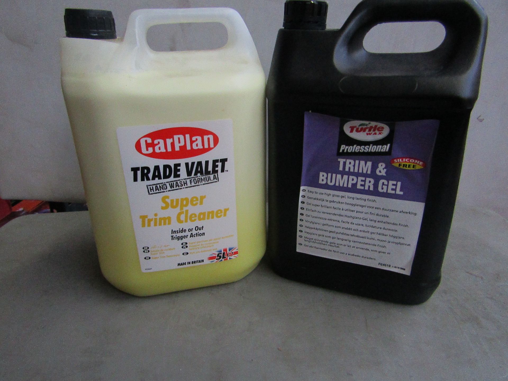 Automotive Exterior Valet Set - Includes : 1x Carplan - Trade Valet Super Trim Cleaner (5 Litre) -