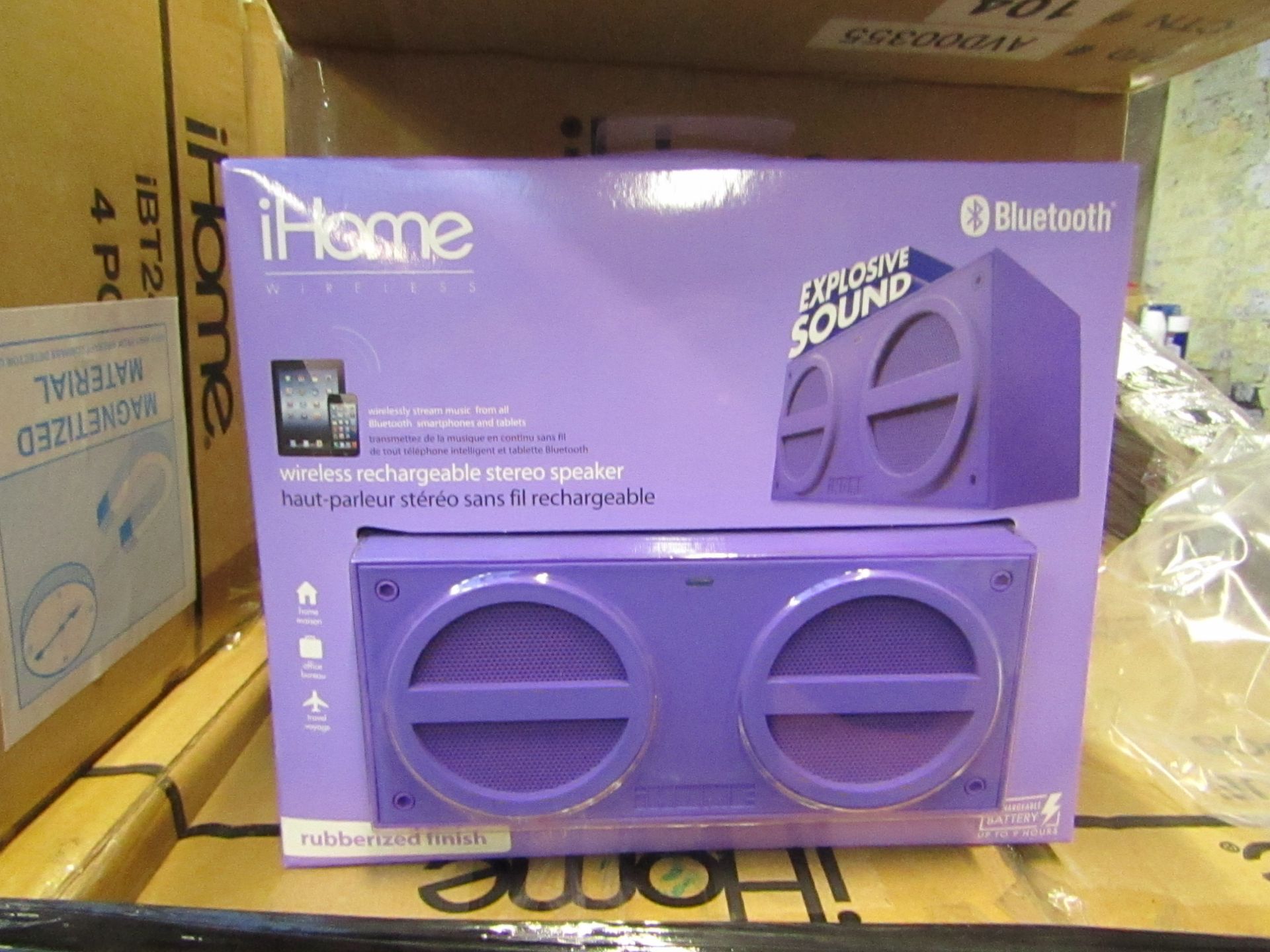 Ihome wireless rechargeable stereo speaker - New & Boxed