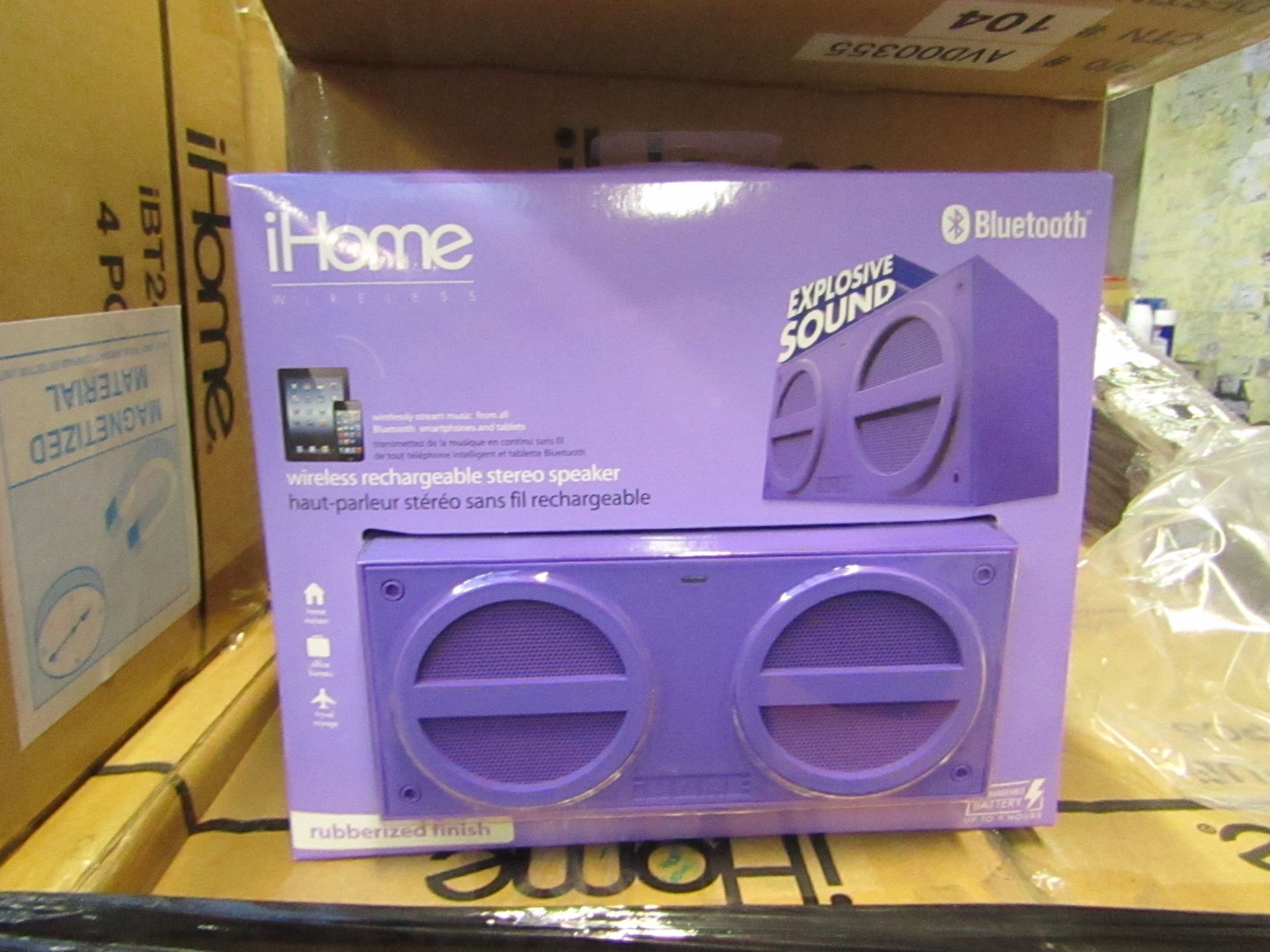 Ihome wireless rechargeable stereo speaker - New & Boxed