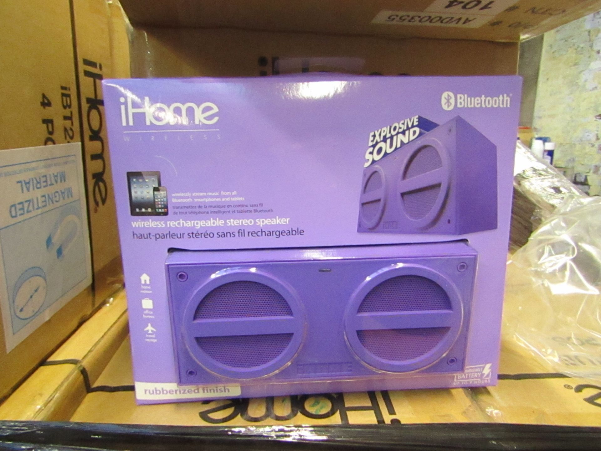 Ihome wireless rechargeable stereo speaker - New & Boxed