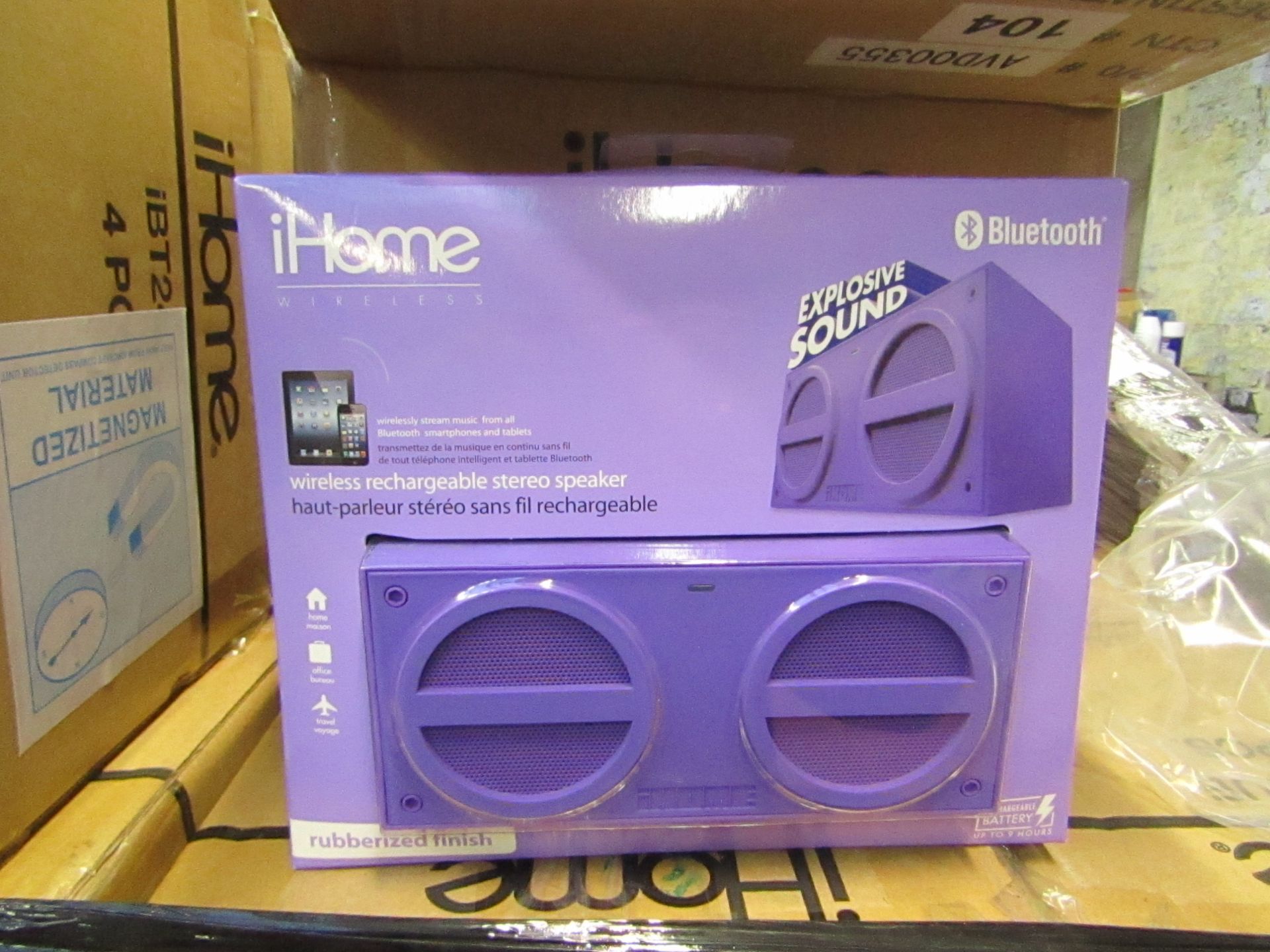 Ihome wireless rechargeable stereo speaker - New & Boxed