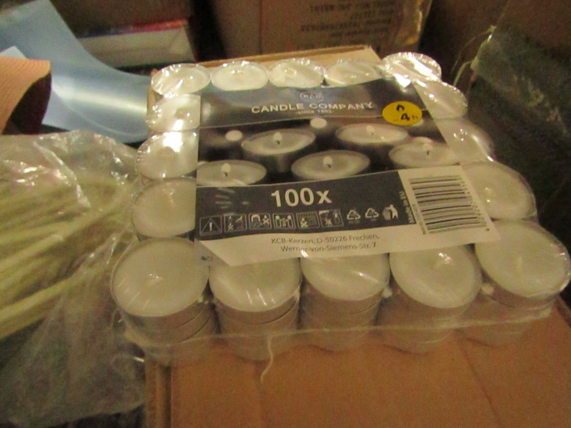 1x Candle Company - Tea Light Candles (100 Per Pack) - All Unused & Packaged.
