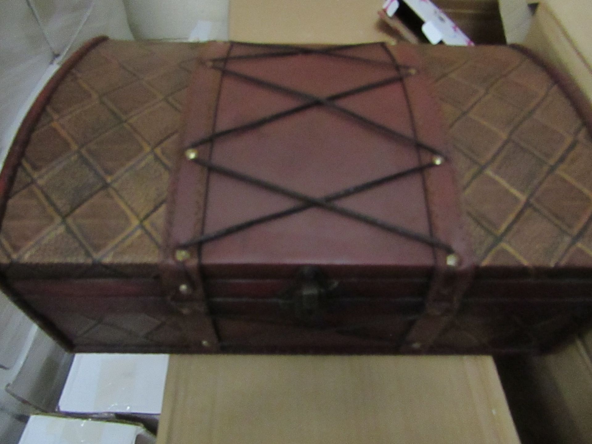 Wood & leather Pirate Chest. New & Boxed