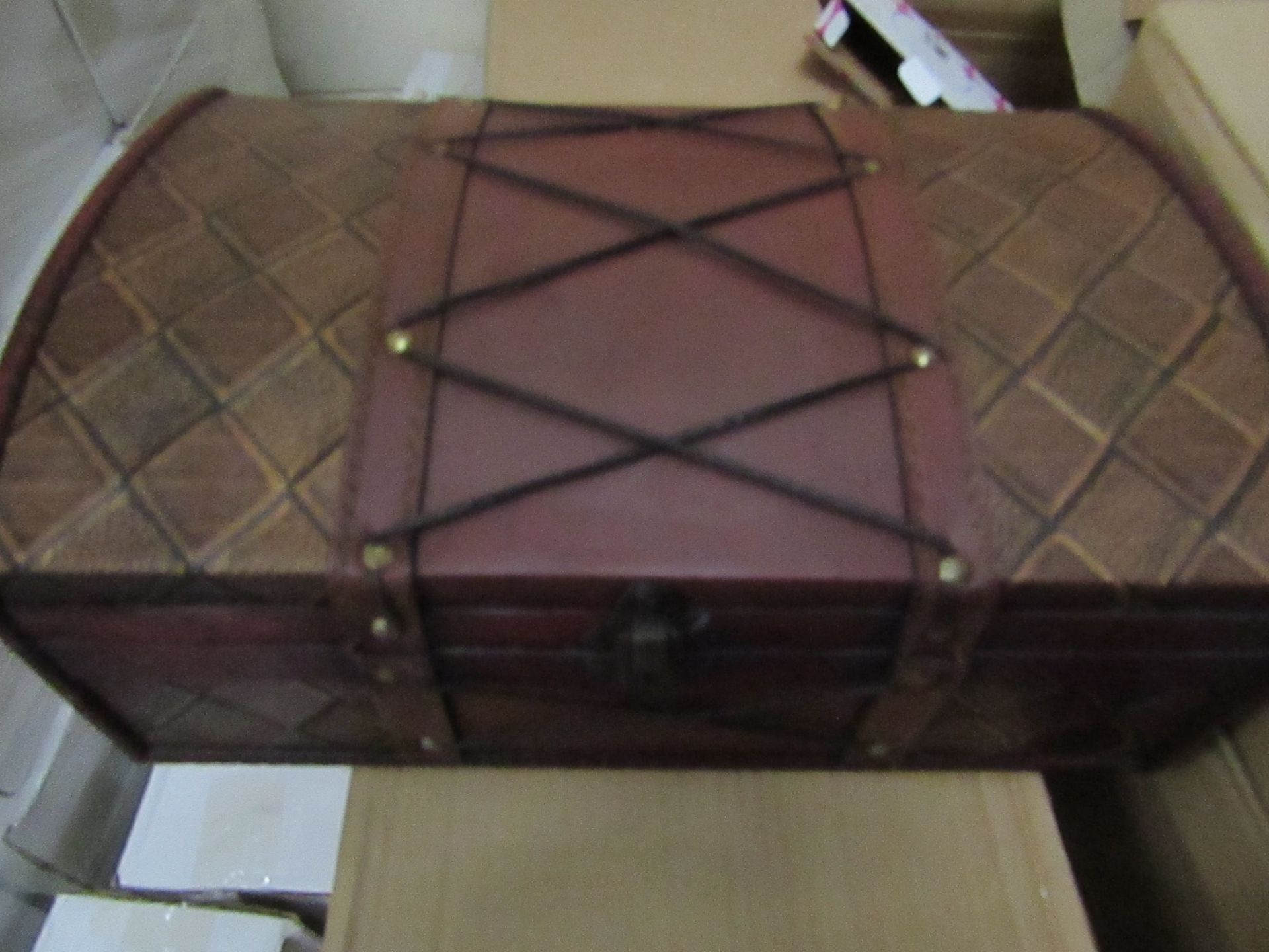 Wood & leather Pirate Chest. New & Boxed
