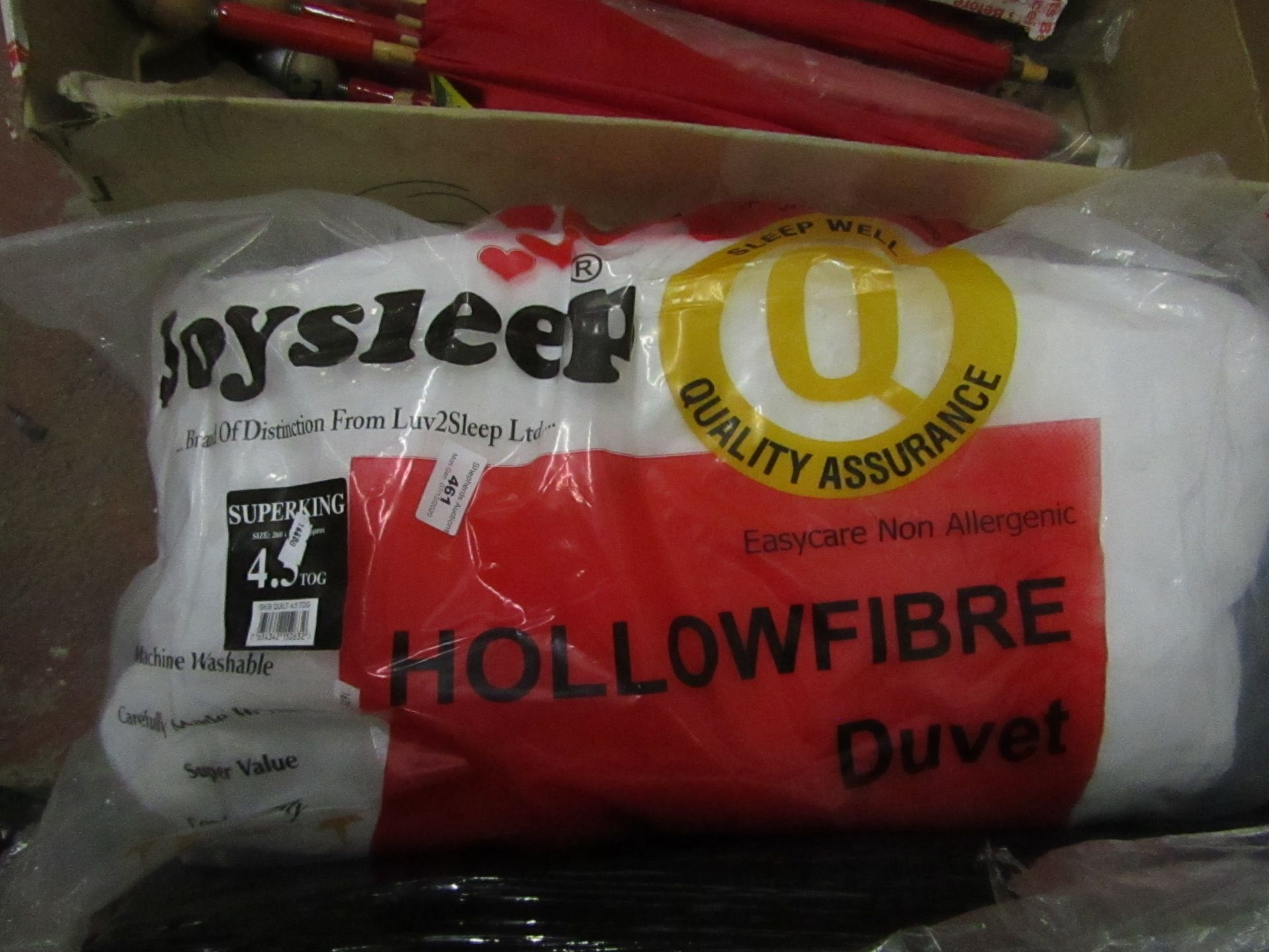 Joysleep Hollowfibre Superking 4.5 Tog Duvet. New & Packaged