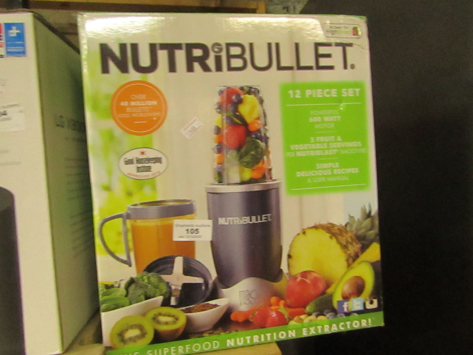 | 1X | NUTRI BULLET 600W | UNCHECKED AND BOXED | NO ONLINE RE-SALE | SKU - | RRP £59.99 | TOTAL