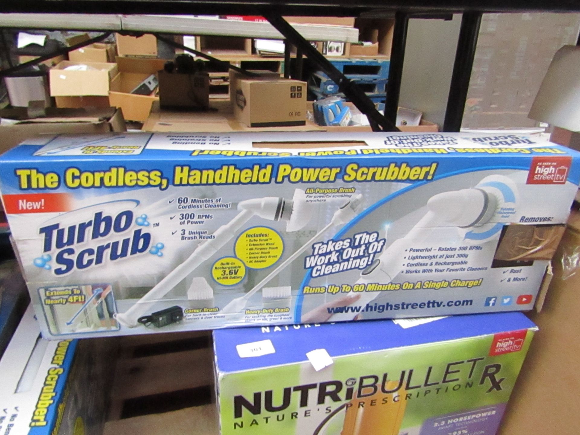 | 3X | TURBO SCRUB CORDLESS HAND HELD POWER SCRUBBER | UNCHECKED AND BOXED | SKU C5060191467476 |