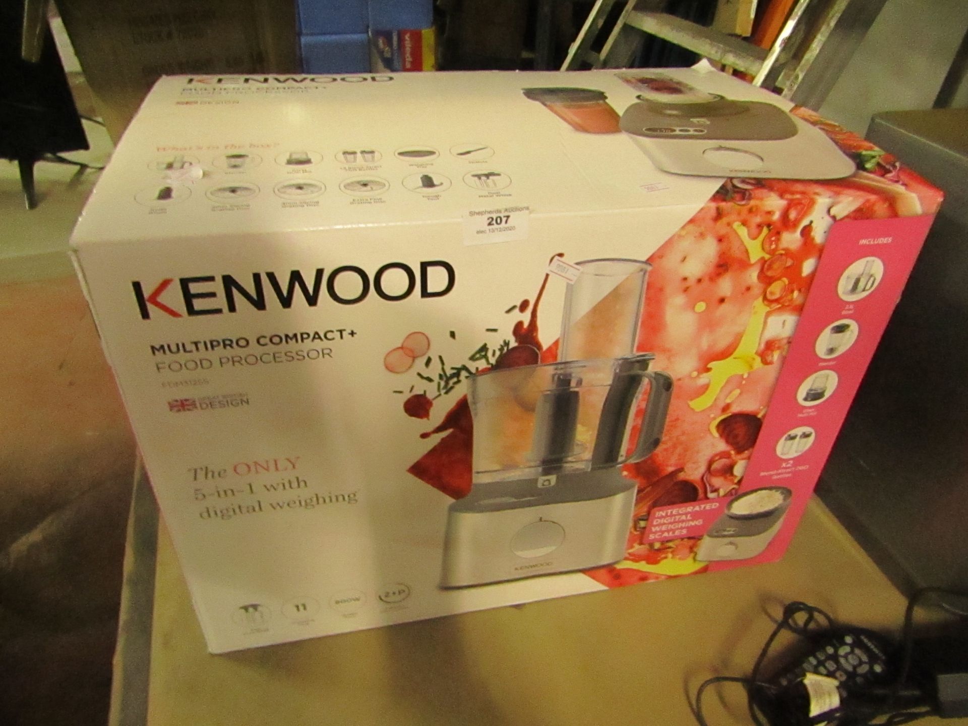 Kenwood multipro compact + food processor - Powers on but not tested all functions & Boxed RRP £